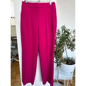 Christian Lacroix Pleated Wide Leg Pink Trouser Dress Pants, Size 6, EUC